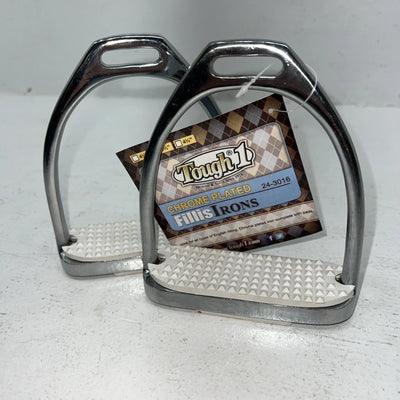 New Tough 1 Chrome Plated Iron 4 1/2” English Stirrups #24-3016 D-503