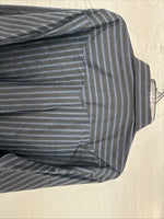 New Men’s White Horse Black Gray Stripe Long Sleeve Pearl Snap XL O-54