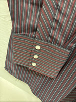 New Men’s White Horse Black Red Stripe Long Sleeve Pearl Snap XL H-77