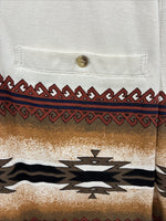 New Men’s Cumberland Brown Western Design Short Sleeve Polo Medium K-51