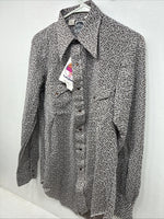 New Women’s Miller Brown Designed Long Sleeve Pearl Snap Size 15 KK-55