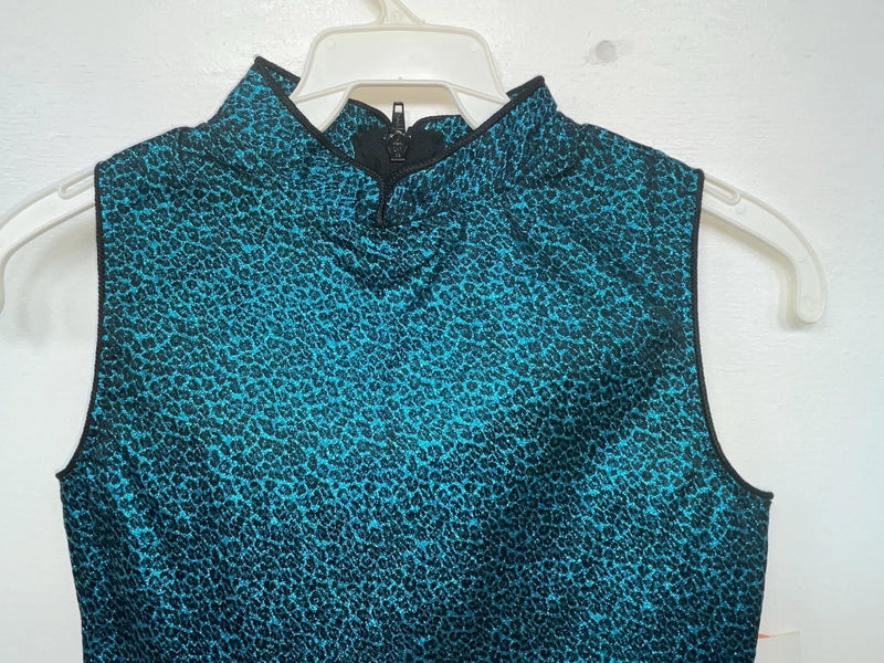 New Women’s Blue 1849 Authentic Ranchwear Cut Off Zip Up Vest XS #77872 3B-71