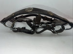 New Brown Leather Full Horse Show Halter Silver Buckles 3C-16