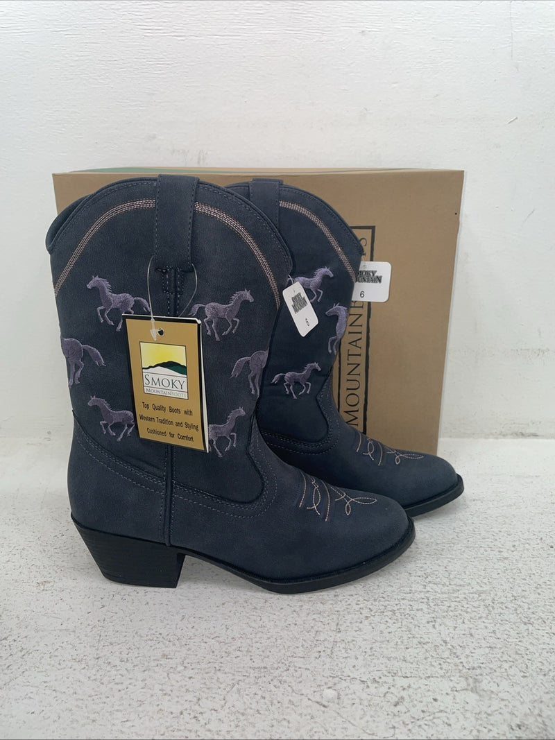 New Women’s Navy Smoky Mountain Cowboy Boots. 3878 Y 6. 2-69