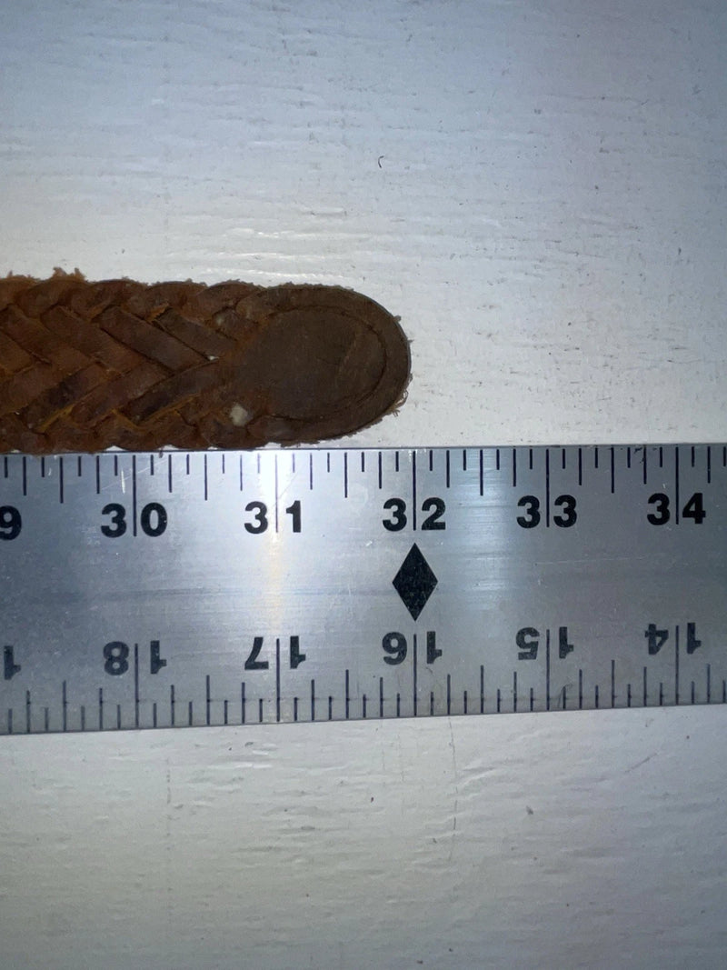 New Brown Genuine Leather Chambers Braided 28” Belt NN-45