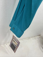 New Women’s Wrangler Blue Designed Long Sleeve Button Up Medium YY-90
