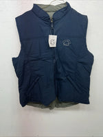 New Women’s Navy Cambrai Puffer Vest XL L-607