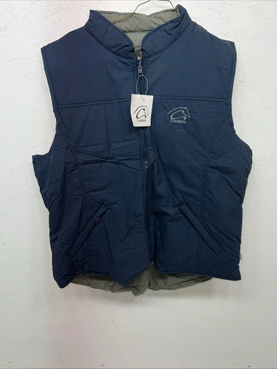 New Women’s Navy Cambrai Puffer Vest XL L-607