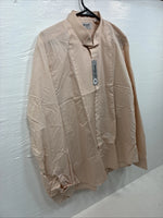 New Wayne Scott Tan Long Sleeve Button Up English Shirt XL AA-73