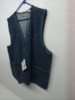New Men’s ELY Cattleman Denim Vest XL #241104 L-604