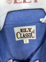 New Kids ELY Cattleman Blue Long Sleeve Button Up Small DD-134