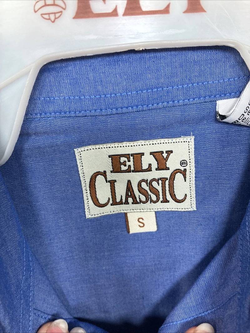 New Kids ELY Cattleman Blue Long Sleeve Button Up Small DD-134