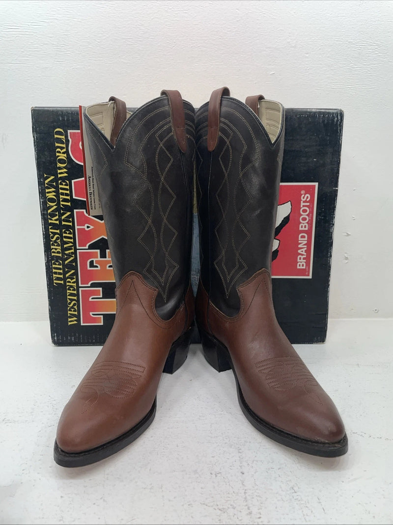 New Men’s Brown Texas Brand Cowboy Boots. 5101 10 D. 6-61