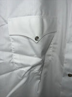 New Men’s White Mesquite Long Sleeve Pearl Snap Shirt. 17.5x37 XL S-5