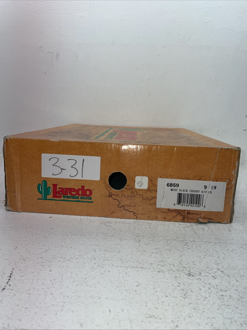 New Men’s Black Laredo Cowboy Boots. 6859 9 E W. 3-31
