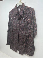 New Women’s Dickson Jenkins Floral Long Sleeve Pearl Snap Size 34 MM-104