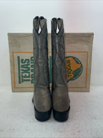New Men’s Gray Texas Brand Cowboy Boots. 6802 8.5 8 1/2 D. 3-78