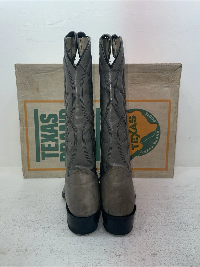 New Men’s Gray Texas Brand Cowboy Boots. 6802 8.5 8 1/2 D. 3-78