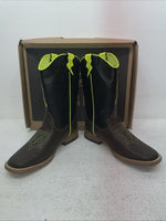 New Youth Brown DBL Barrel Cowboy Boots. 4475802 5. 2-99
