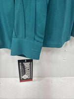 New Women’s Rough Rider Teal Long Sleeve Button Up Large KK-20