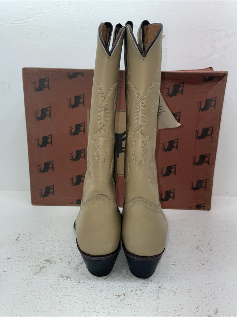 New Men’s Cream Imperial Cowboy Boots. M 129 10 D. 7-107