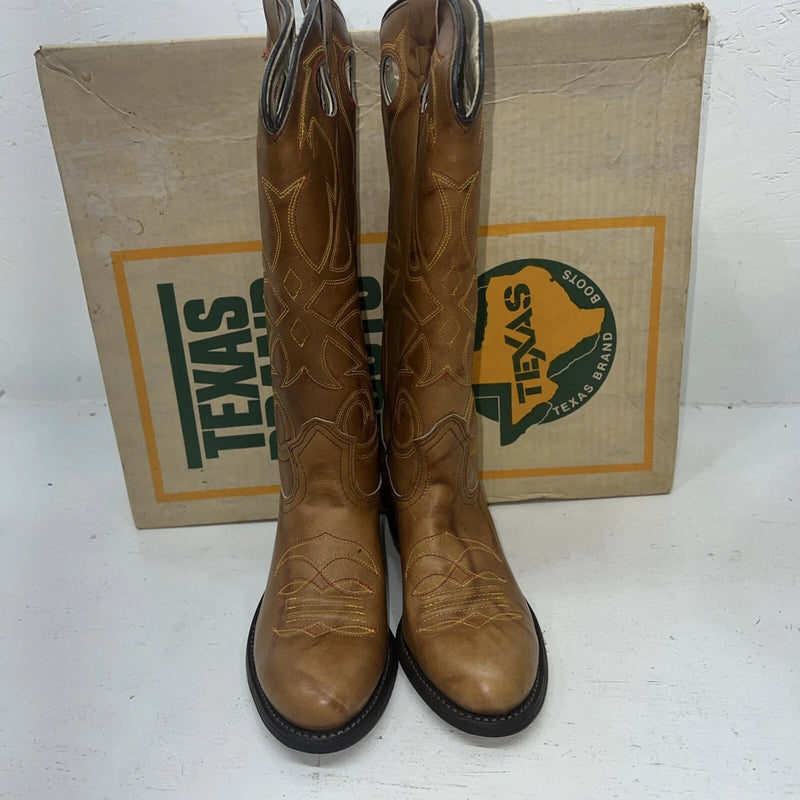 New Women’s Brown Texas Brand Cowboy Boots. L195 5.5 5 1/2 M. 20-38