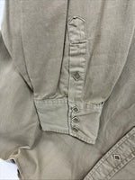 New Men’s White Horse Green Long Sleeve Square Pearl Snap 3XL E-63
