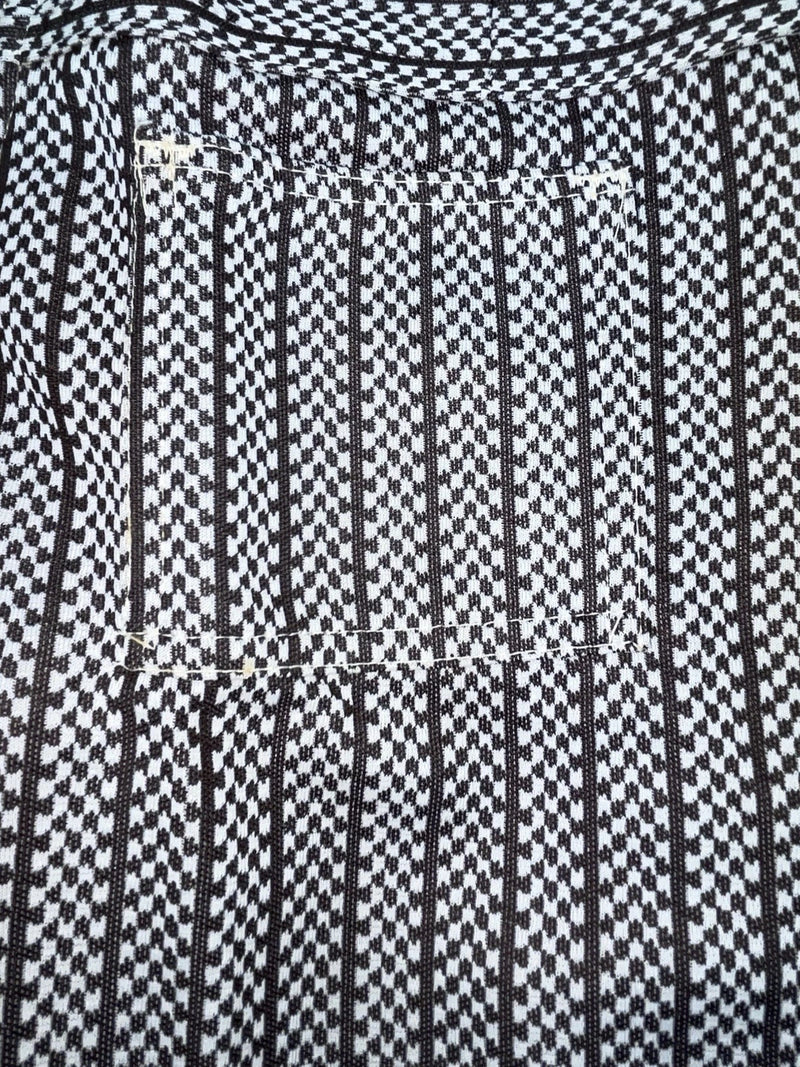 New Vintage Black And White Checkered Panhandle Slim Polyester Pants #8042 SS-71