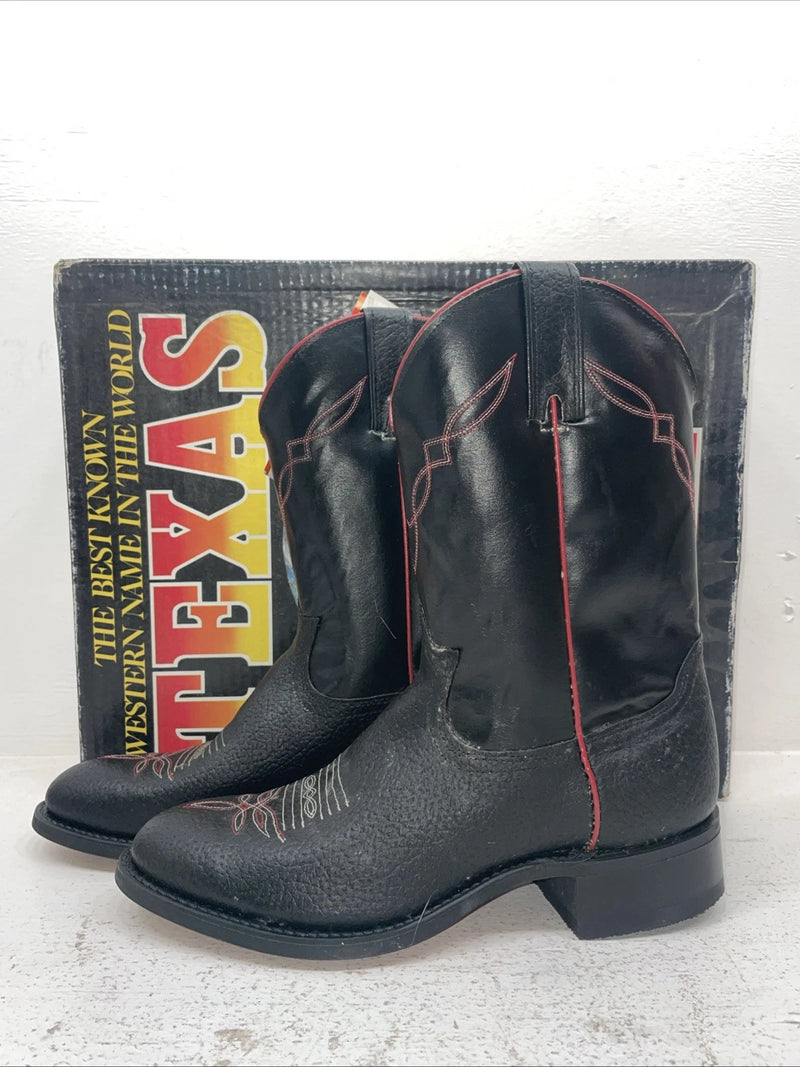 New Men’s Black Texas Brand Cowboy Boots. 5300 10 D. 7-19