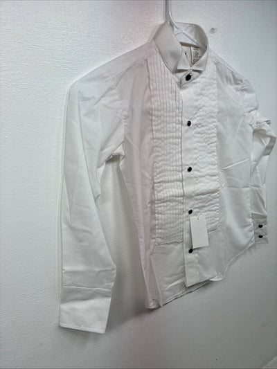 New Kids ELY Tuxedo White Long Sleeve Button Up Size Small 6-8 YY-27