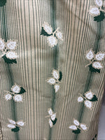 New Men’s ELY Plains Tan Green Floral Long Sleeve Pearl Snap 14.5 Small X-111