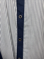 New Boys Cowboy Threads Blue White Long Sleeve Button Up Large DD-5