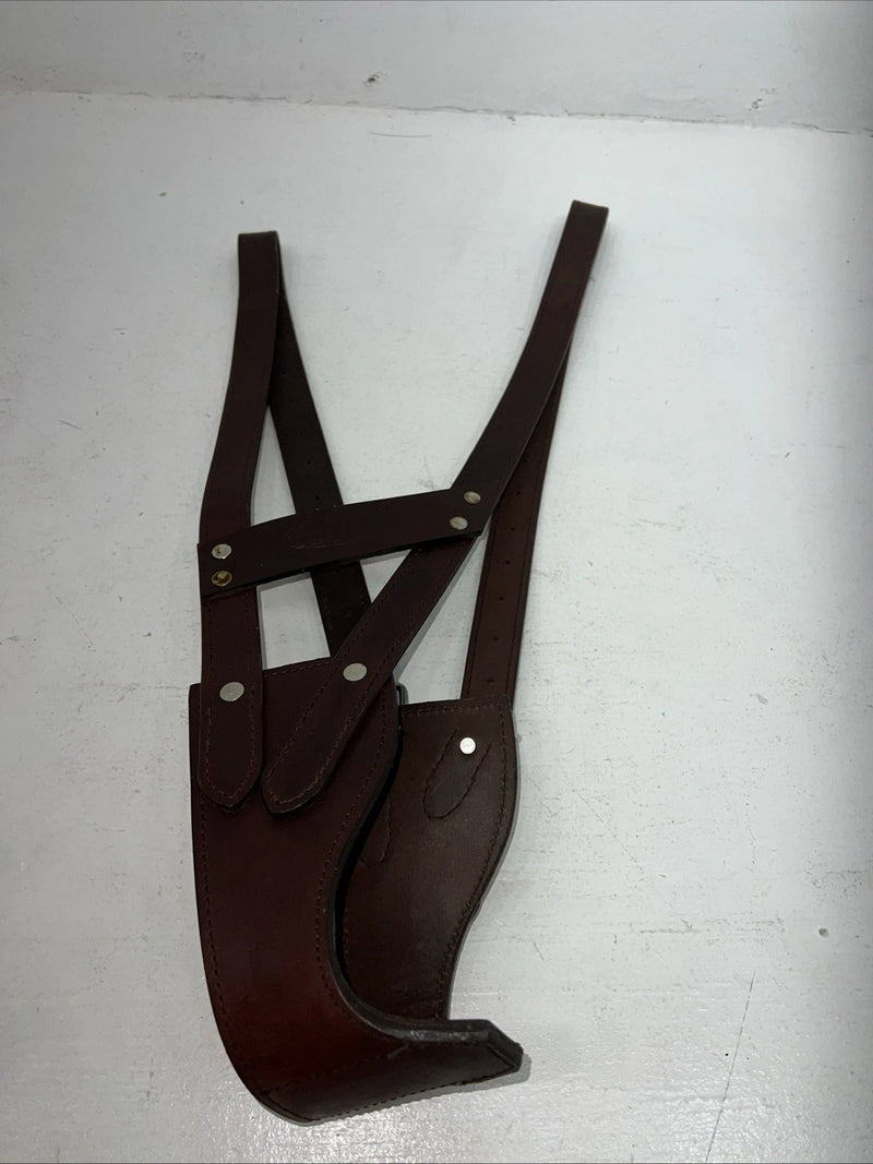 New Tough 1 Brown Leather Comfort Cribbing Collar #52-2500L W-54