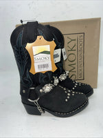 New Children’s Black And Blue Smokey Mountain Cowboy Boots 3283 9 R 24-18