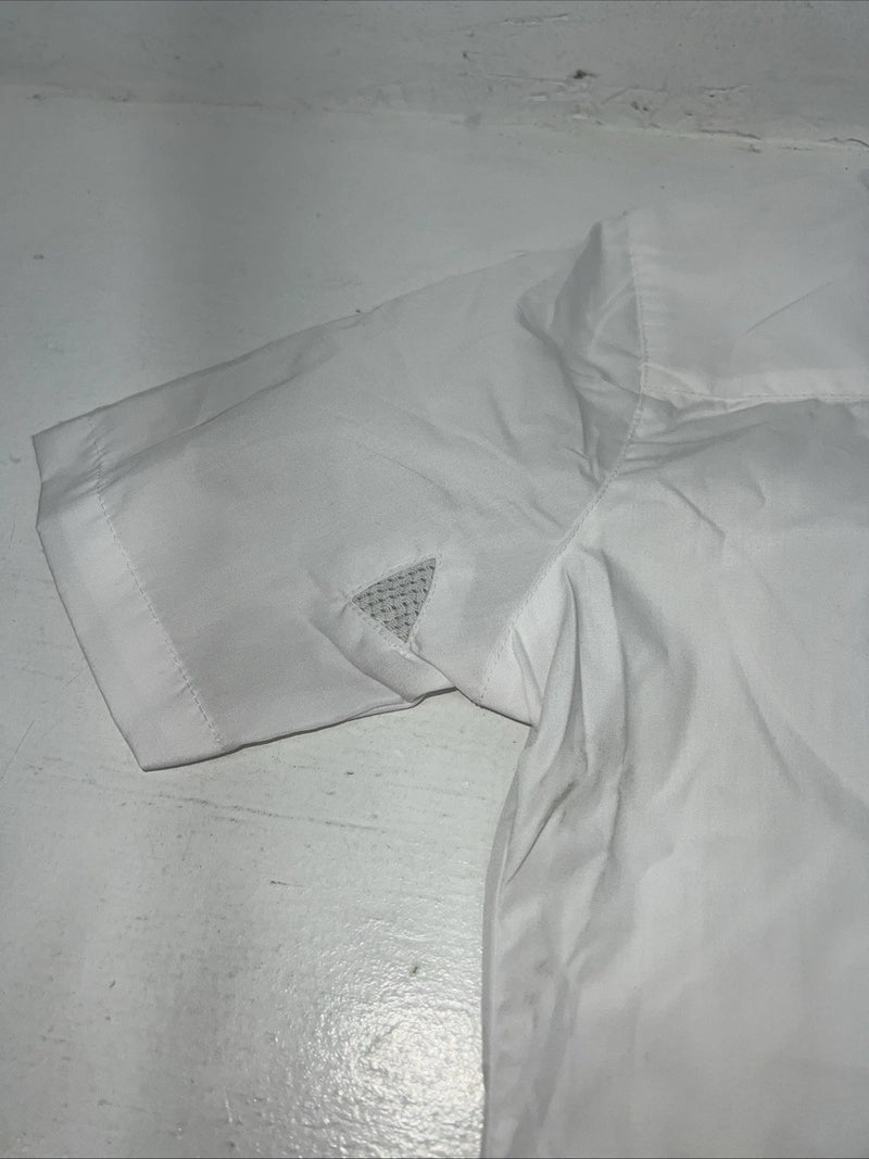 New Women’s White Tough 1 Comfort Riders Short Sleeve English Shirt. 34 G-57