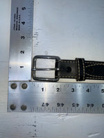 New Black Genuine Leather Stitched 18” Belt #1135 NN-77