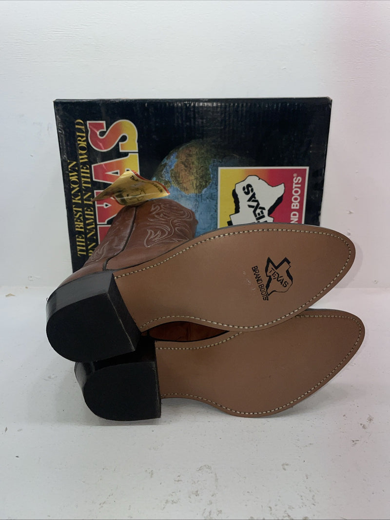 New Men’s Brown Texas Brand Cowboy Boots. 5111 11 D. 8-54