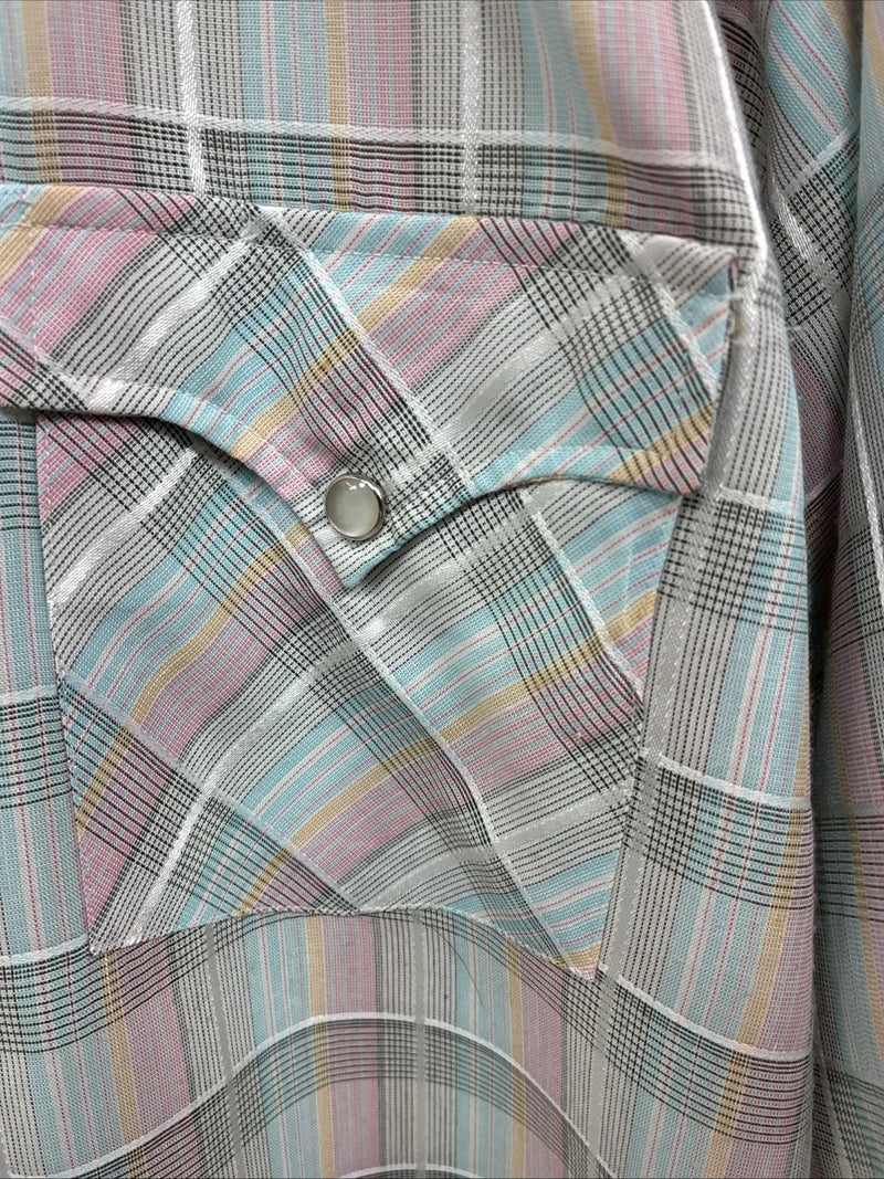 New Men’s H Bar C Multiple Color Long Sleeve Flannel Pearl Snap 2XL H-42