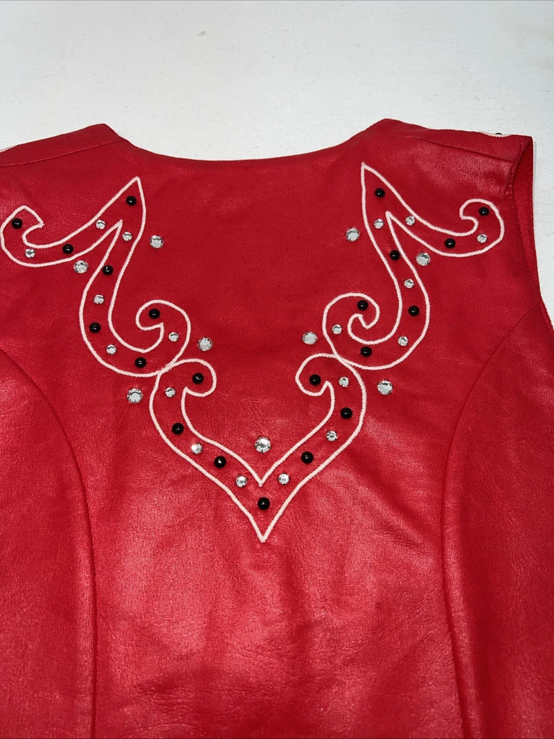 New Women’s Red 1849 Authentic Ranchwear Western Show Vest S WW-1