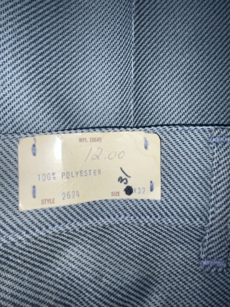 New Vintage Blue Speckled Polyester Pants #2624 OO-62
