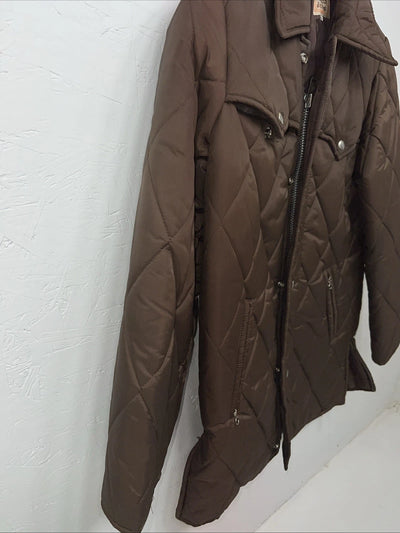 New Women Brown Western Fashion Puffer Jacket 14 RR-34