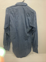 New men’s RockMount Ranch Blue Long Sleeve Pearl Snap 15 X 35 Medium B-81
