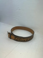 New Brown Genuine Leather Perkies Tooled 32” Belt #7512 NN-13 