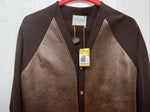 New Women’s Brown Caldwell Virgin Wool Leather Jacket M #429 3C-49