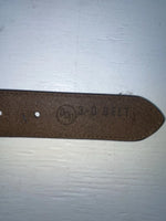 New Brown Genuine Leather 3D Weaved And Silver Pendent 26” Belt #1432 JJ-103