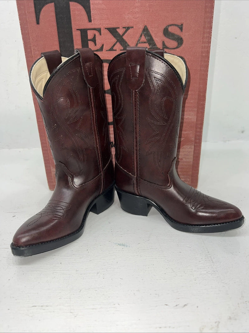 New Children’s Brown Texas Brand Cowboy Boots. C202 10 D 24-21