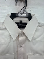 New Kids White Horse White Long Sleeve Pearl Snap Large CC-102