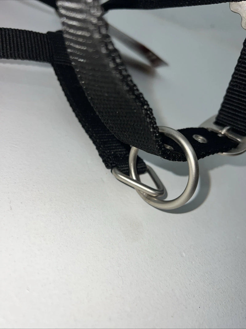 New Tough 1 Black Silver Nylon Star Full Horse Halter #50-2031 3C-7