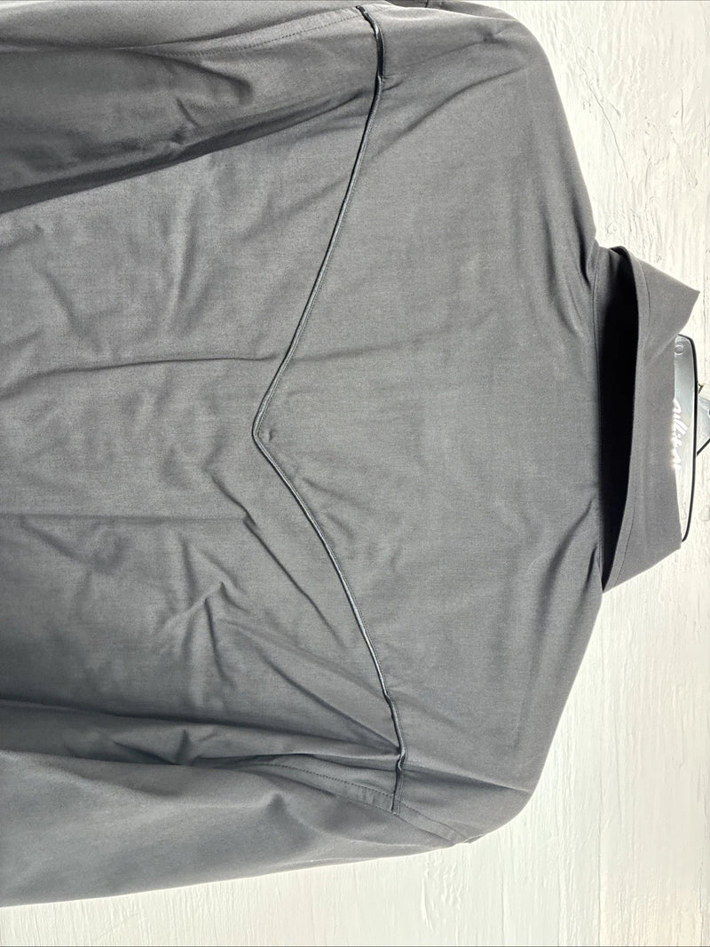 New Men’s White Horse Black Embroidered Long Sleeve Pearl Snap Large V-33
