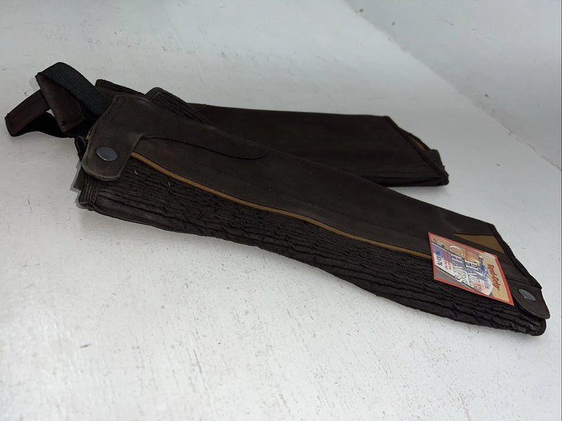New Tough 1 Equi-grip Brown Synthetic Half Chaps #63-76 H-511